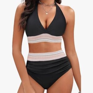 Women Tummy Control Two Piece Swimsuit -  NEW